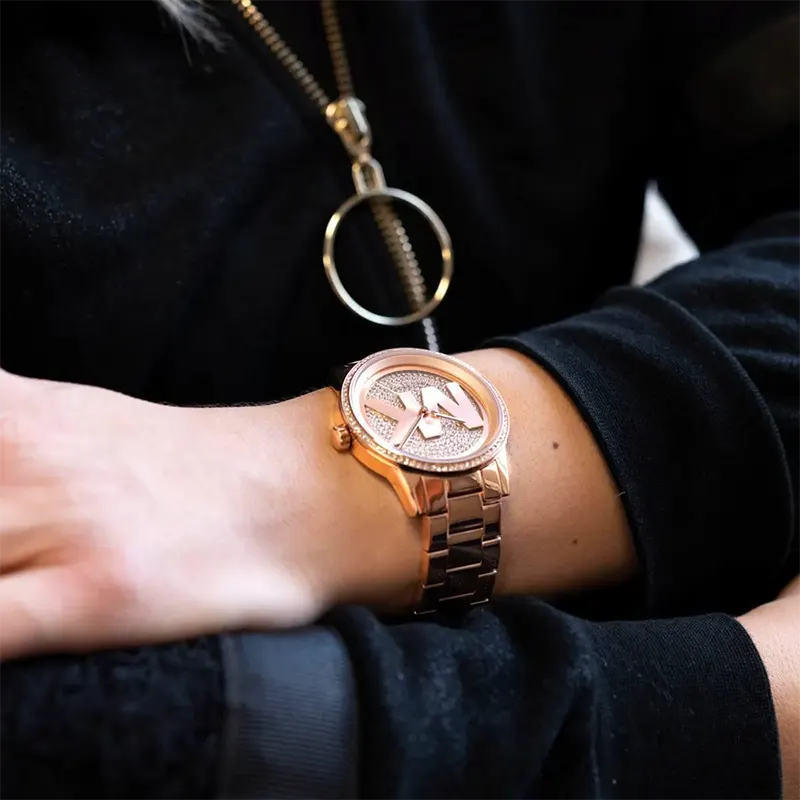 Michael Kors Oversized Ritz Rose Gold Ladies Watch- MK6863